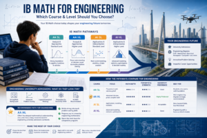 Complete guide to IB Math for engineering showing which course and level future engineering students need for university admission