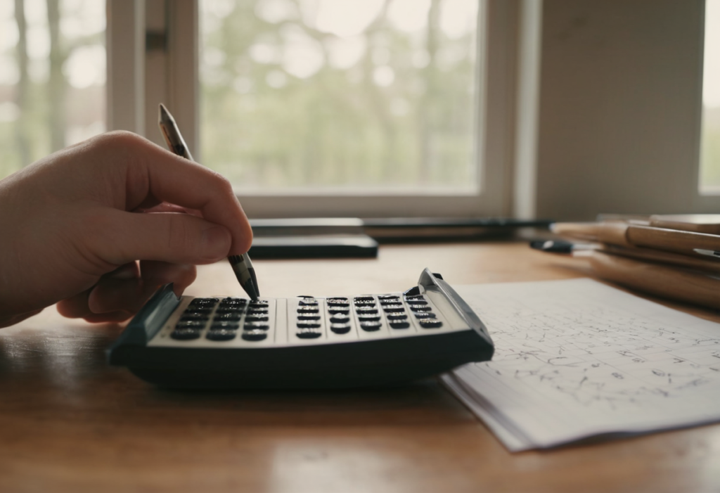 A student using a graphing display calculator to solve an ib math paper 2 calculator strategy problem.